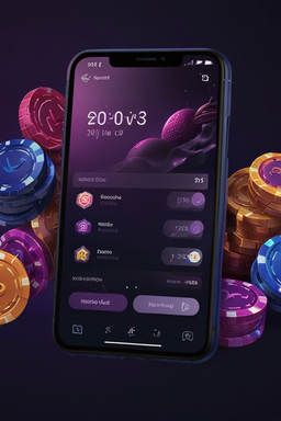 Smartphone con app casino Pistolo